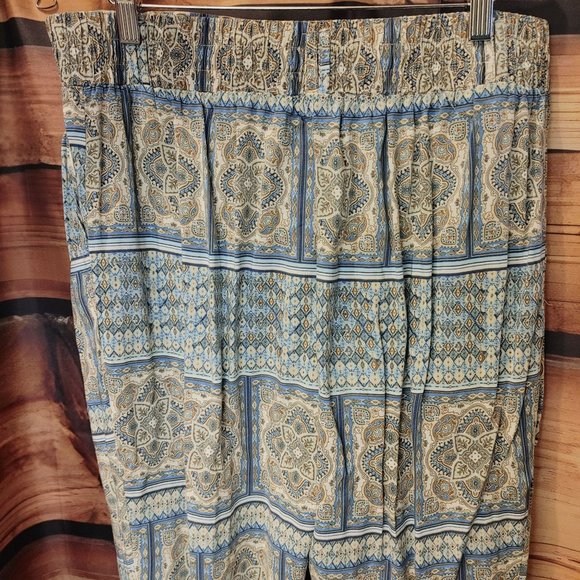 One 5 One Women's Multi Colored Tribal Boho Lounge Pants Large - Picture 2 of 4
